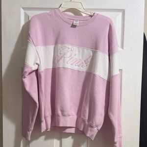 Pink and White Sweatshirt